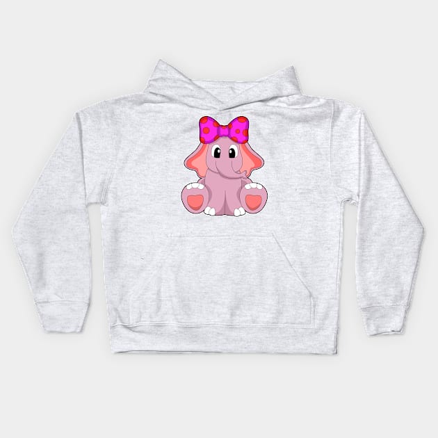 Elephant with Ribbon Kids Hoodie by Markus Schnabel